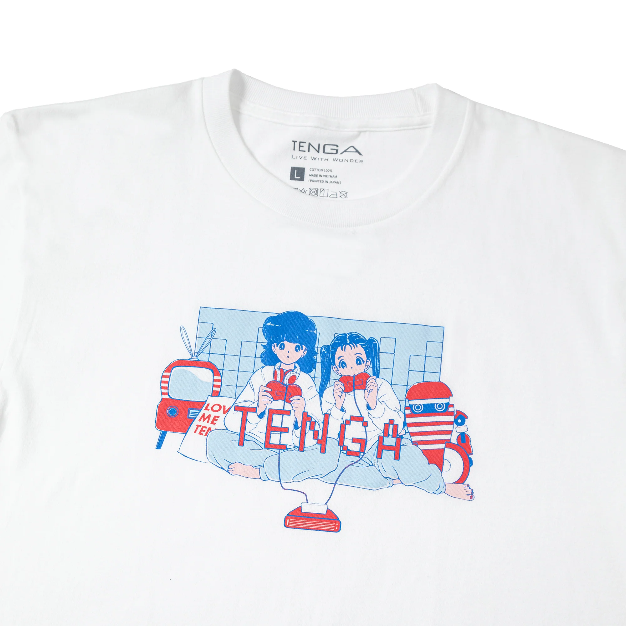 TENGA x Bob a.k.a En-Chan PLAY GAME 01 T-Shirt White - Image 3